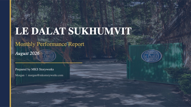 Monthly performance report