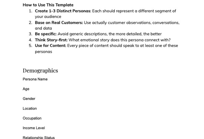Ideal customer profiles