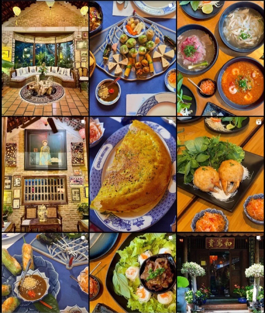 Le Dalat's Instagram grid before